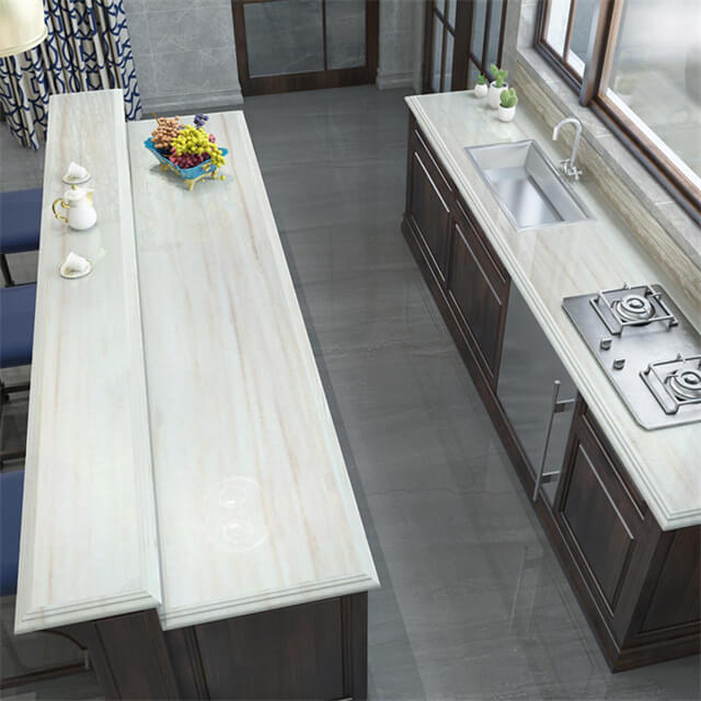 مشروع قابل للتخصيص من White Wood Kitchen Countertops YK-008