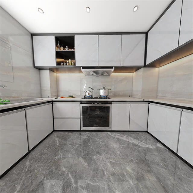 مشروع قابل للتخصيص من White Wood Kitchen Countertops YK-008